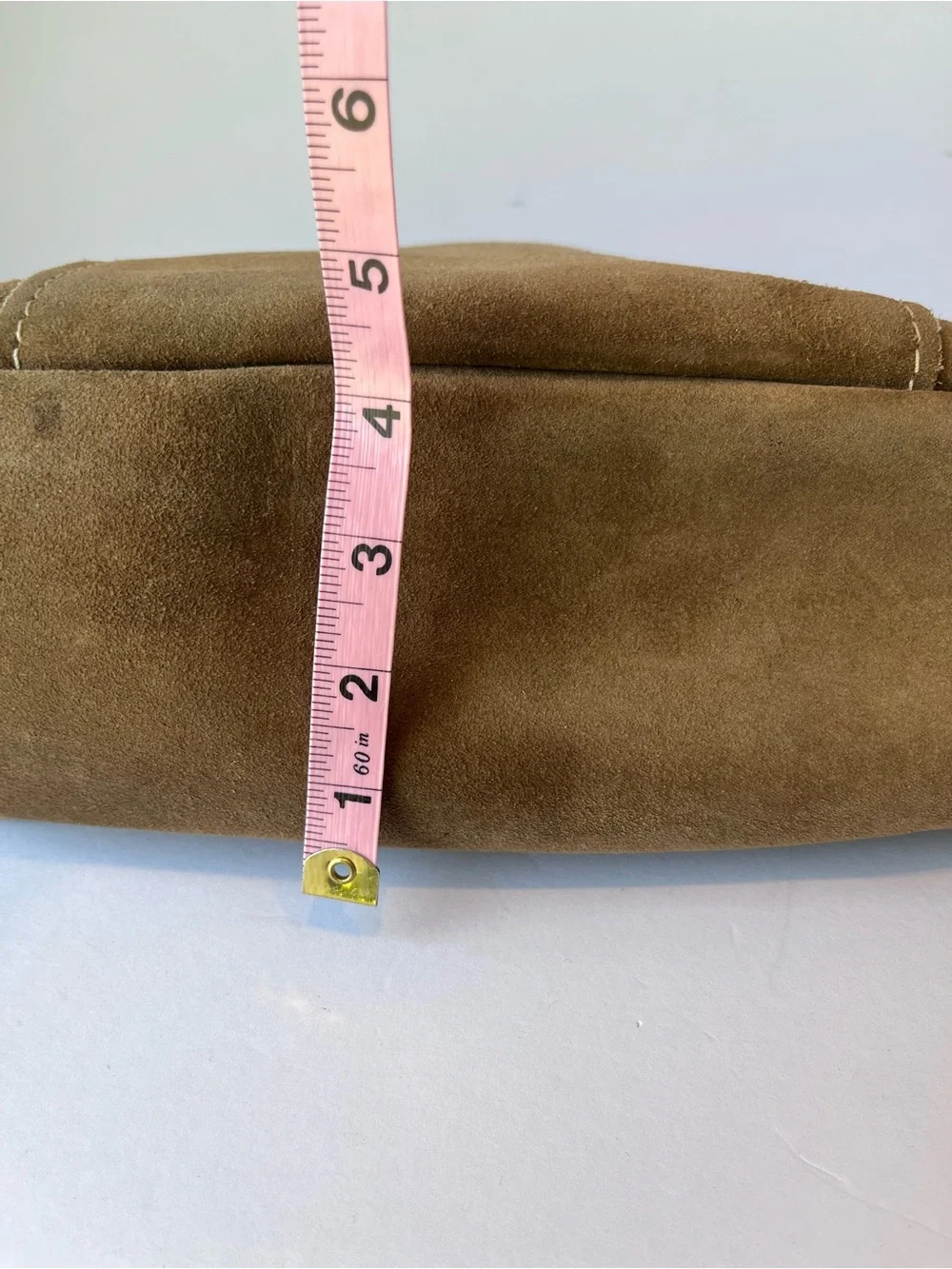 Brown Suede Leather Tote Bag